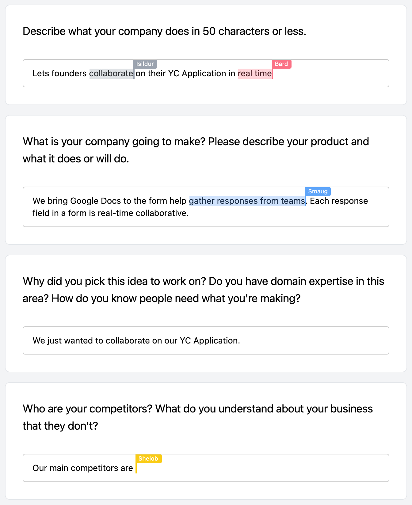 Screenshot of the response.